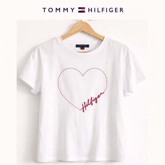 Tommy Hilfiger Tops - Tommy Hilfiger Women's Signature Heart-Graphic T-Shirt